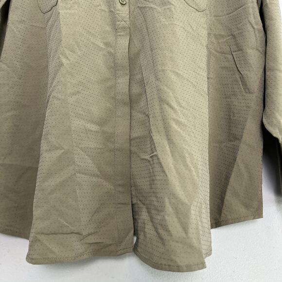 NWT Chico's Women's Button Up Shirt Sz L 12 14 Olive Green Casual Outdoor - Picture 8 of 16